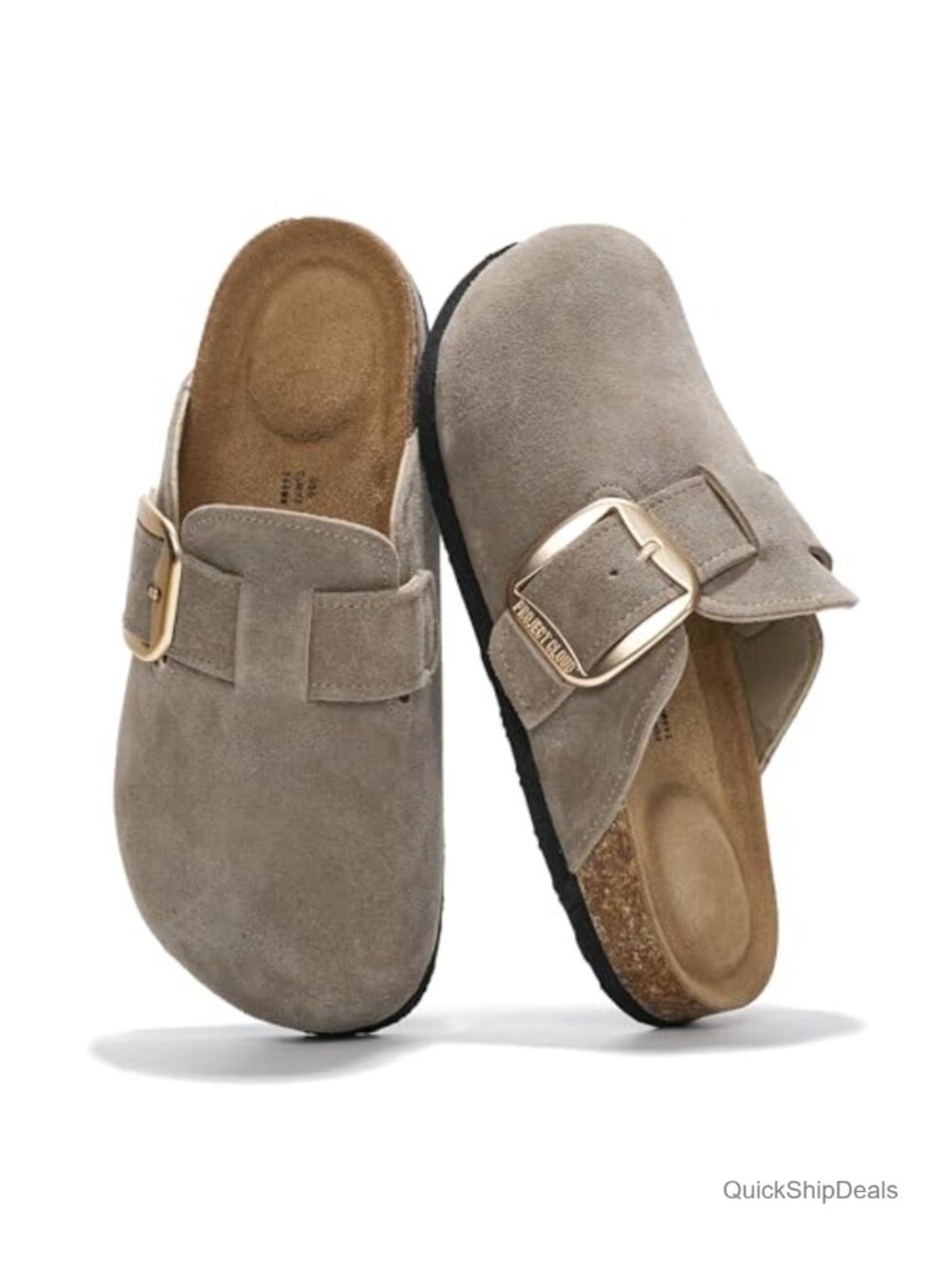 Genuine Leather Clogs for Women Mules Memory Foam Non-Slip